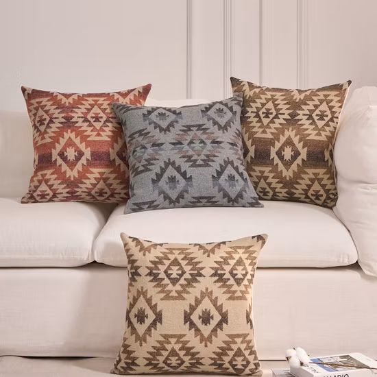 Nuova federa per cuscino ricamato per divano da ufficio, federa per letto posteriore per auto, federa per cuscino jacquard di lusso europea di nuova moda