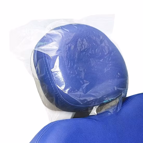 Coperture trasparenti per poggiatesta in plastica monouso per poltrona odontoiatrica